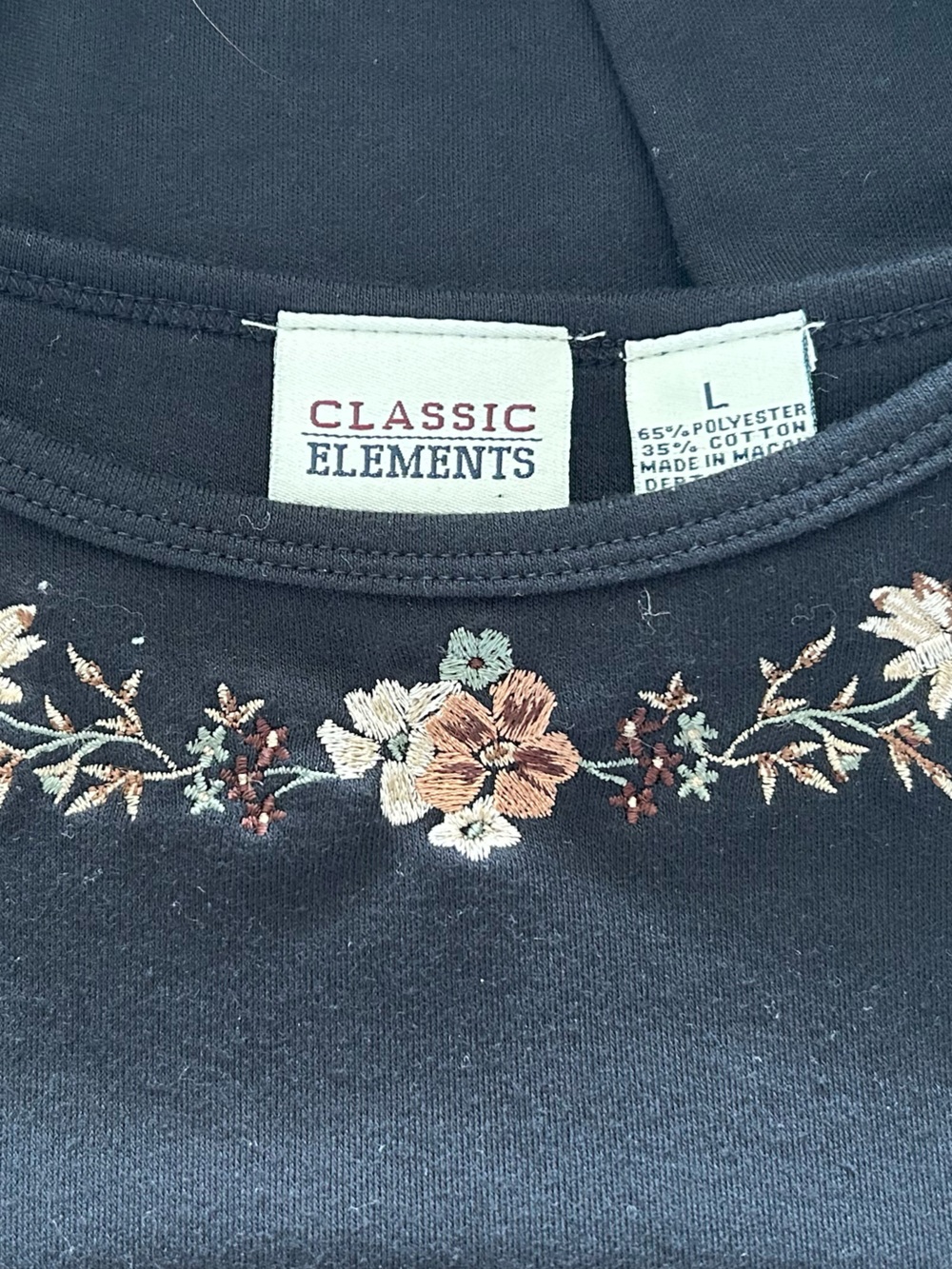Vintage long sleeve floral tee sz L - Picture 5 of 8